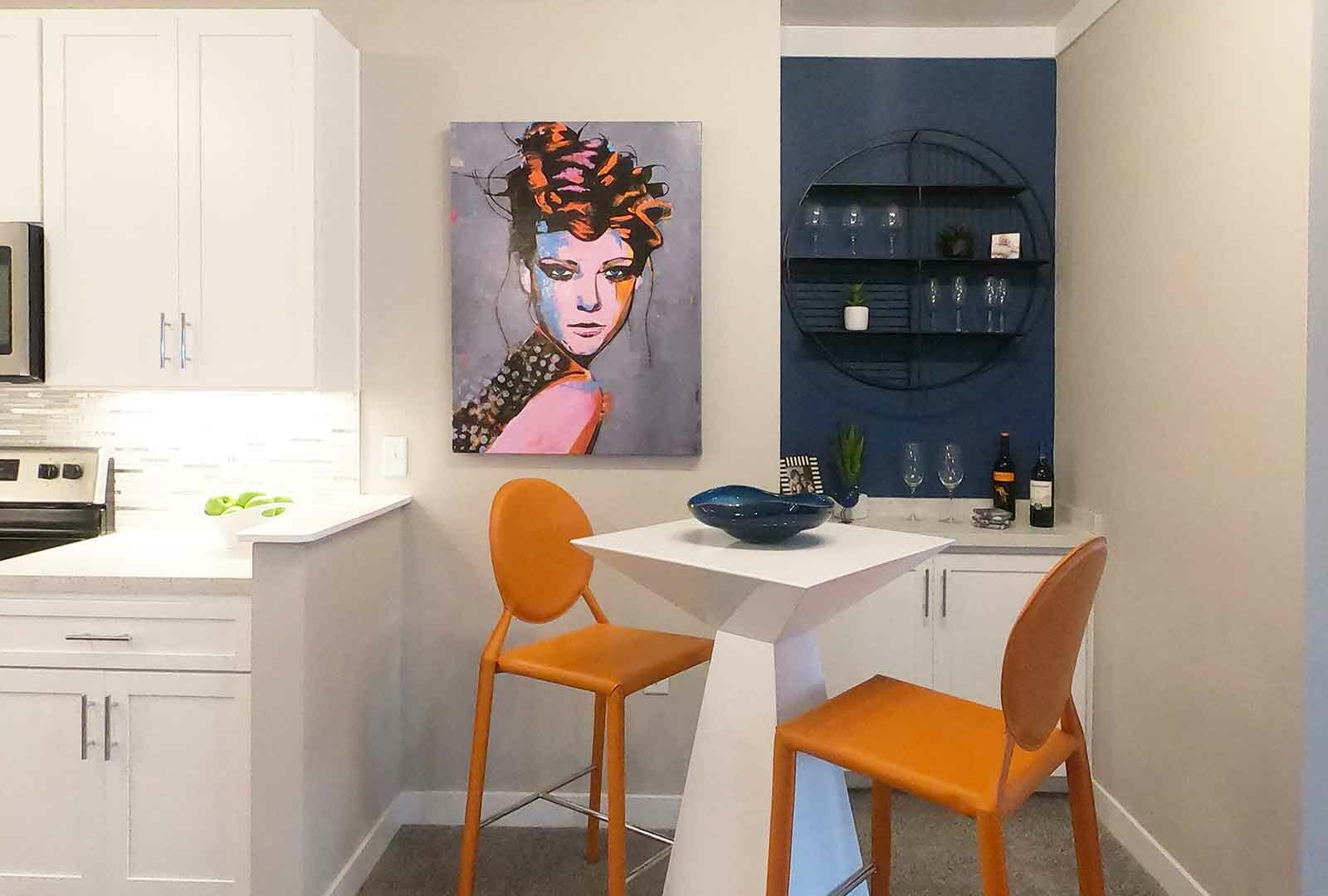 Decorated dining space at Allure.