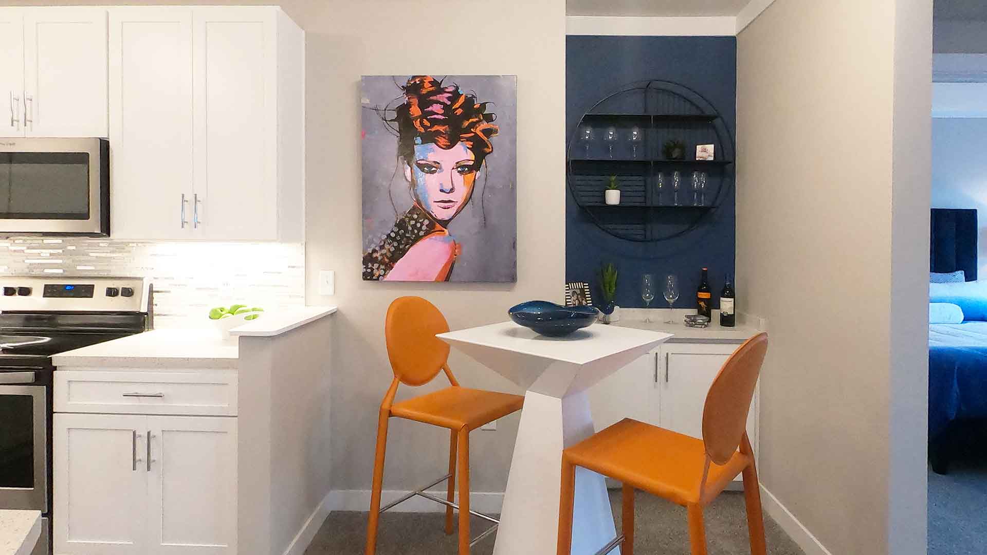 Decorated dining space at Allure.