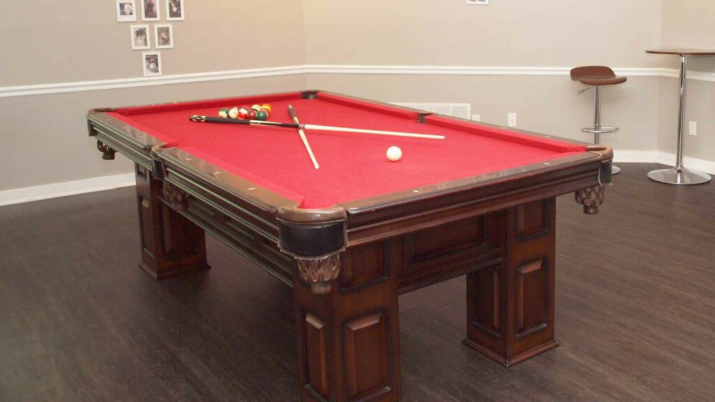 Clubhouse pool table at Fox Chase North.
