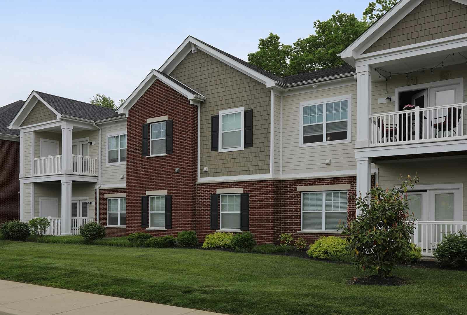 Large patios and balconies at Meridian on Shelbyville.