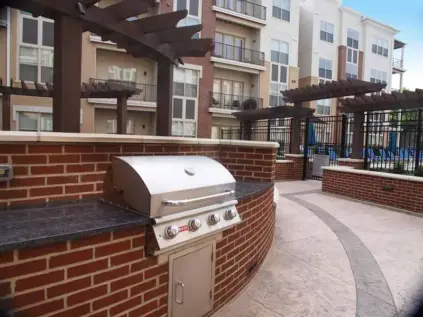 Community patio with resident grilling space.
