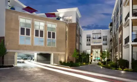 Entrance to in-building resident parking garage at 49Hundred.