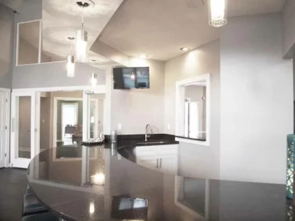 Clubhouse kitchen at Fox Chase North.