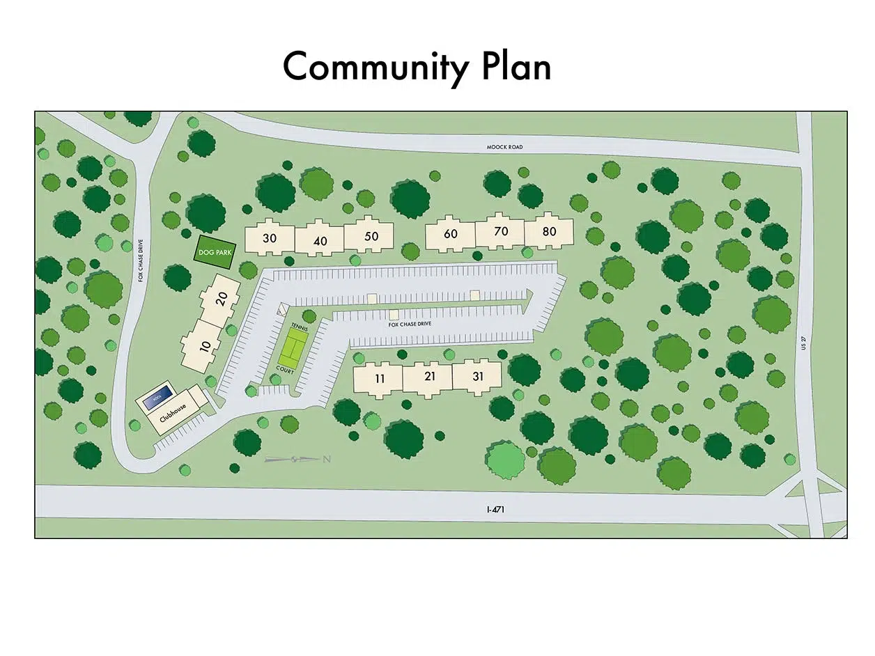Fox Chase South apartment complex map