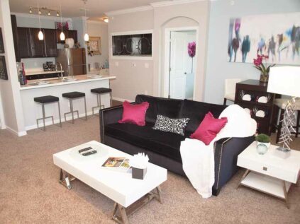 Decorated apartment model overview at Kendal on Taylorsville.