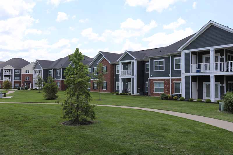 Apartments with balconies and landscaping at Kendal on Taylorsville.