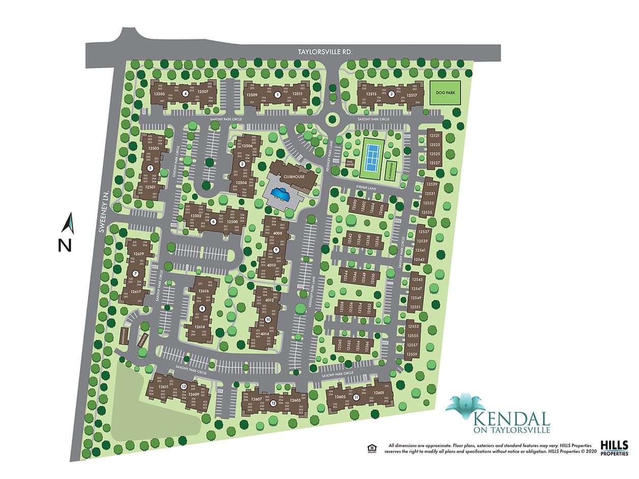 Kendal on Taylorsville apartment complex map