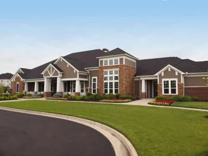 Exterior of of the clubhouse at Palmera.