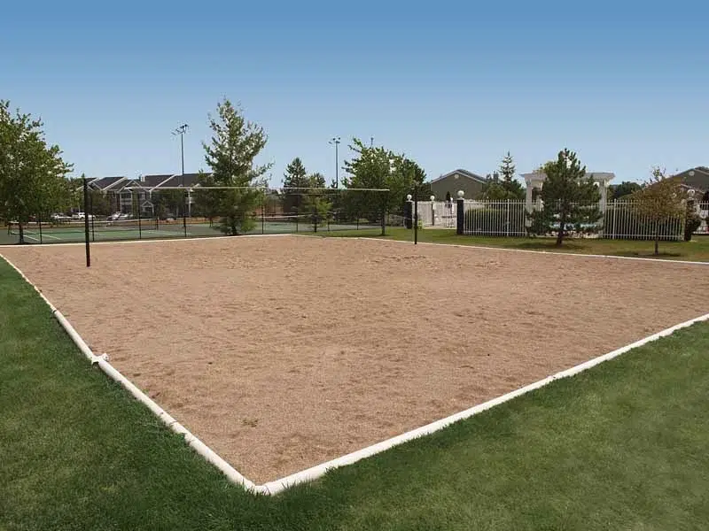 Community sand volleyball court.
