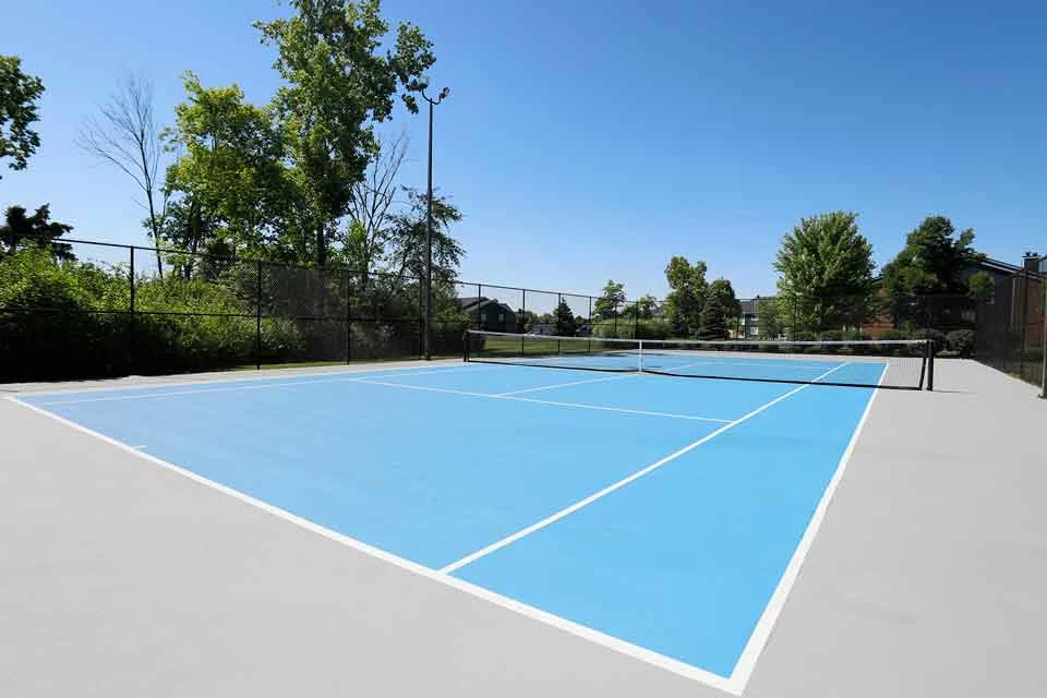 Community tennis court at Mallard Landing.