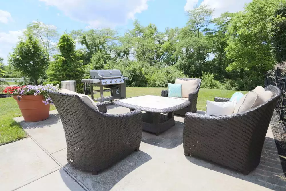 Outdoor Patio with a Grill