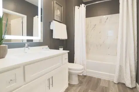 Rialto bathroom sink, shower, toilet