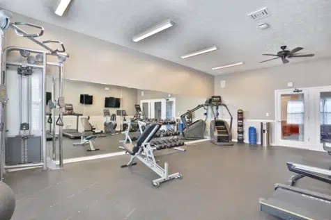 Fitness area with weights and machines at Shadow Ridge