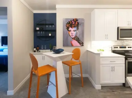 Bar area of Allure Apartments