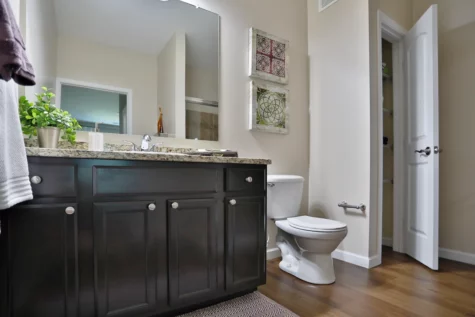 Large, spacious bathroom at Brinley Place apartments