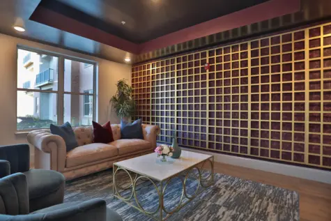 Couch, table and chairs at the Clocktower clubhouse in West Chester, OH