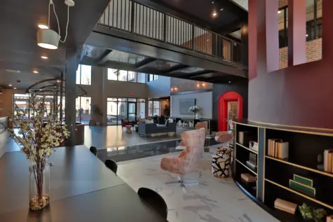 Seating area at Clocktower clubhouse in West Chester, OH