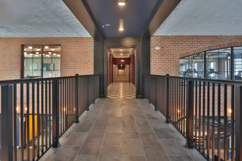 Clocktower West Chester Apartments upstairs to clubhouse. Gym and lounge