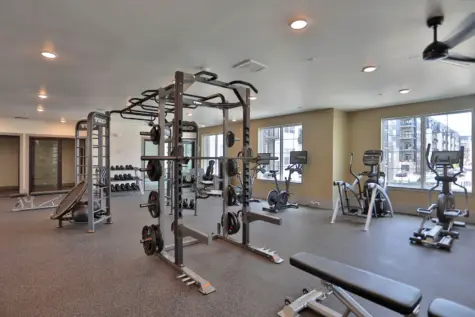 Graphite at Oakley gym area, fitness area. Weights, cardio machine