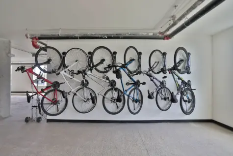 Graphite at Oakley garage option with bikes hung up