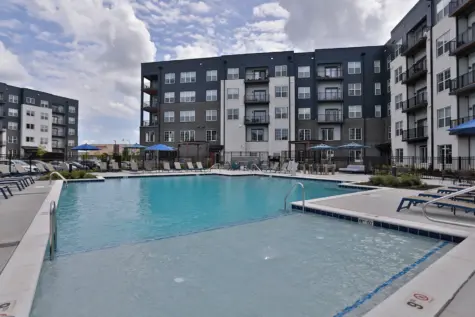 Graphite at Oakley shallow end of pool