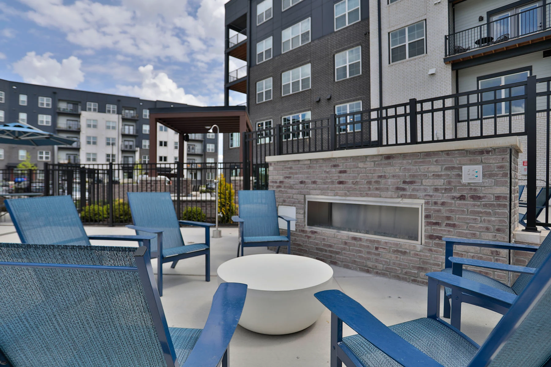 Graphite at Oakley pool area, firepit, social deck