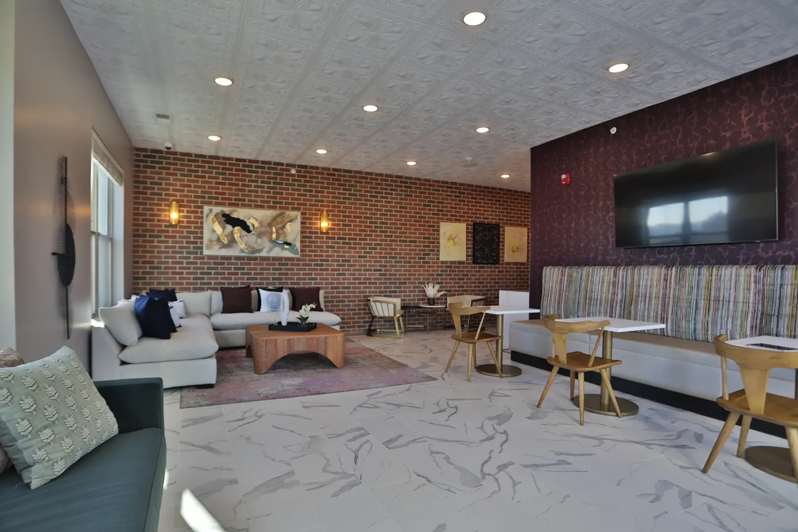 Clocktower West Chester Sky Lounge that leads to rooftop terrace.