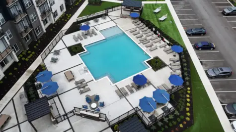 View of Graphite Oakley's pool and sundeck.