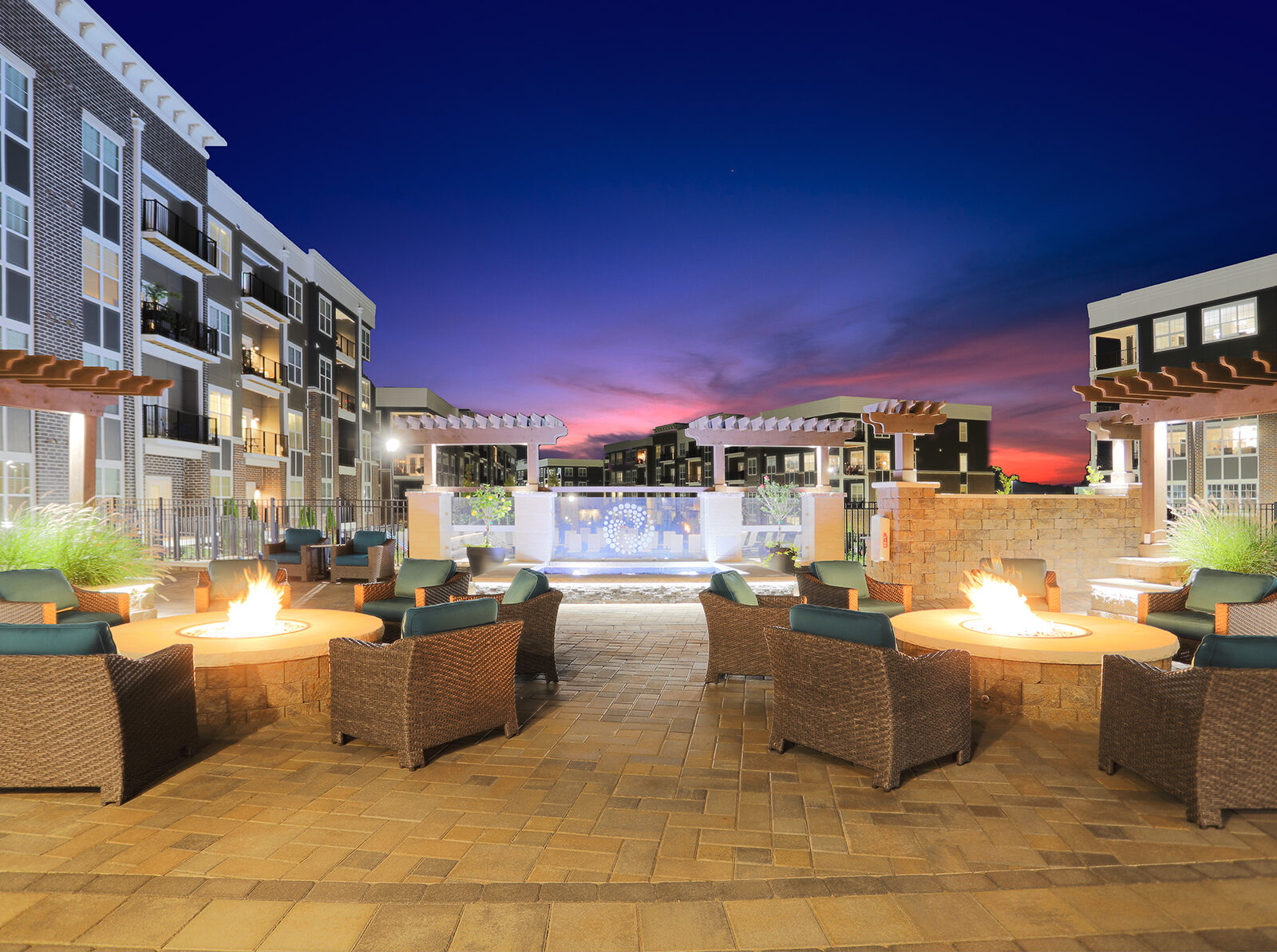 Allure social deck at night