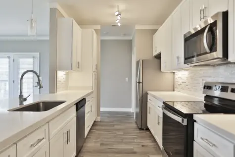 Element Oakwood 2-Bedroom Kitchen with Stainless Steel Appliances