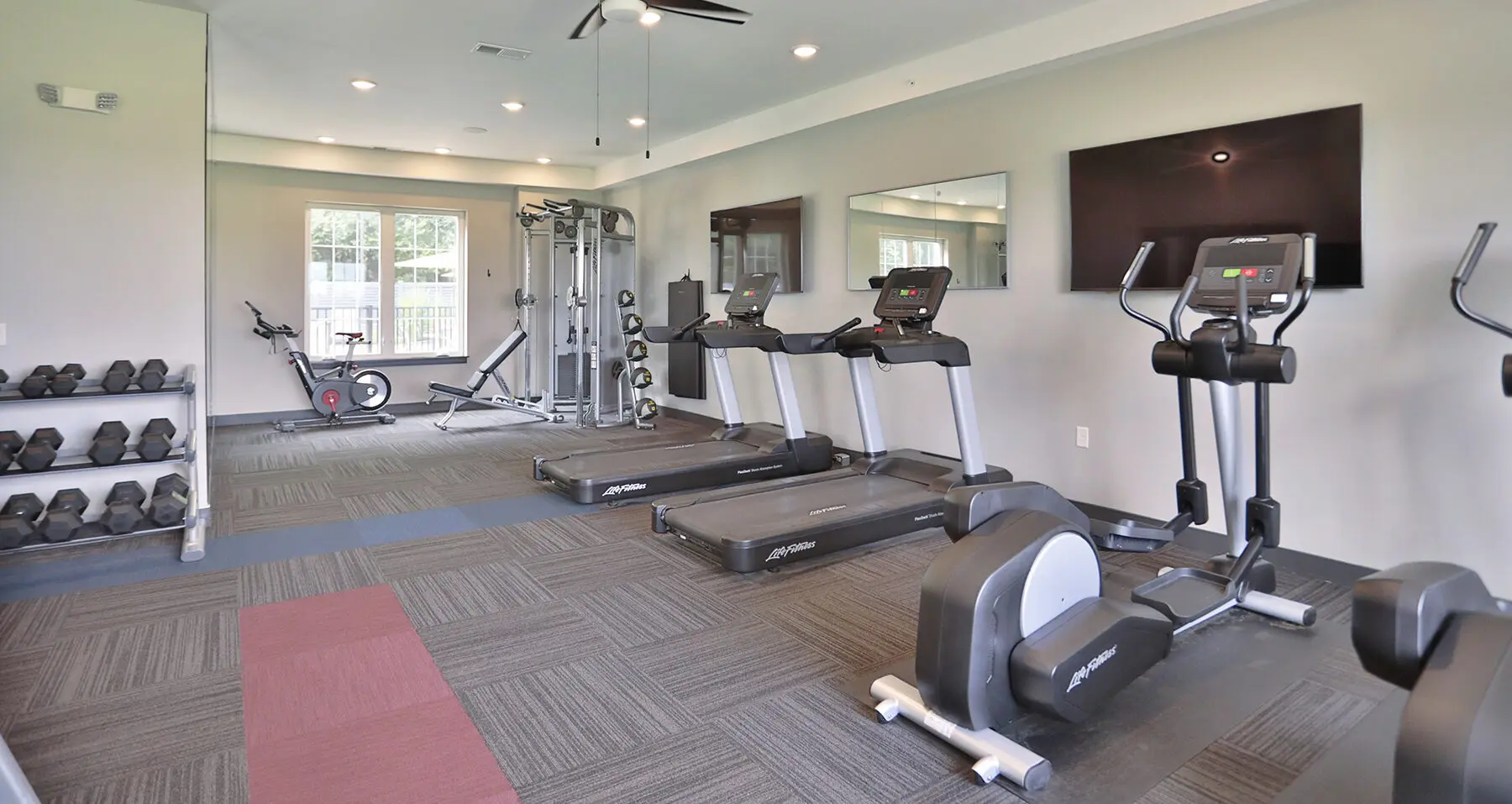 Element Oakwood Fitness Center with Cardio Machines and Free-Weights