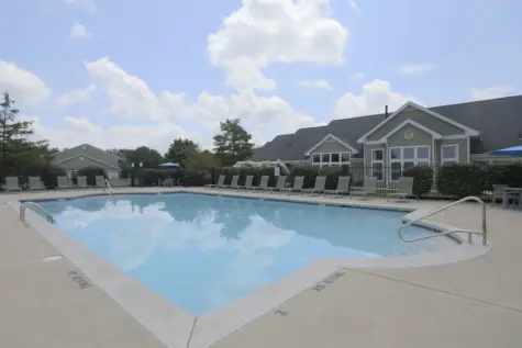 Reserve at Miller Farm sparkling swimming pool and sundeck.