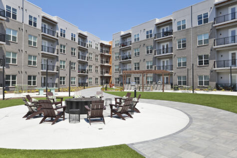 Vantage at Anderson Towne Center Fire Pit in the Courtyard