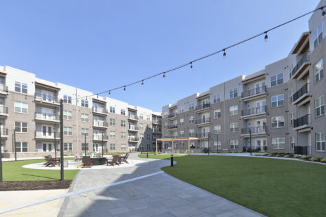 Vantage at Anderson Towne Center Courtyard with Fire Pit and Green Space