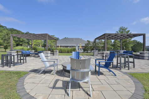 Shadow Ridge social deck with fire pit and grilling
