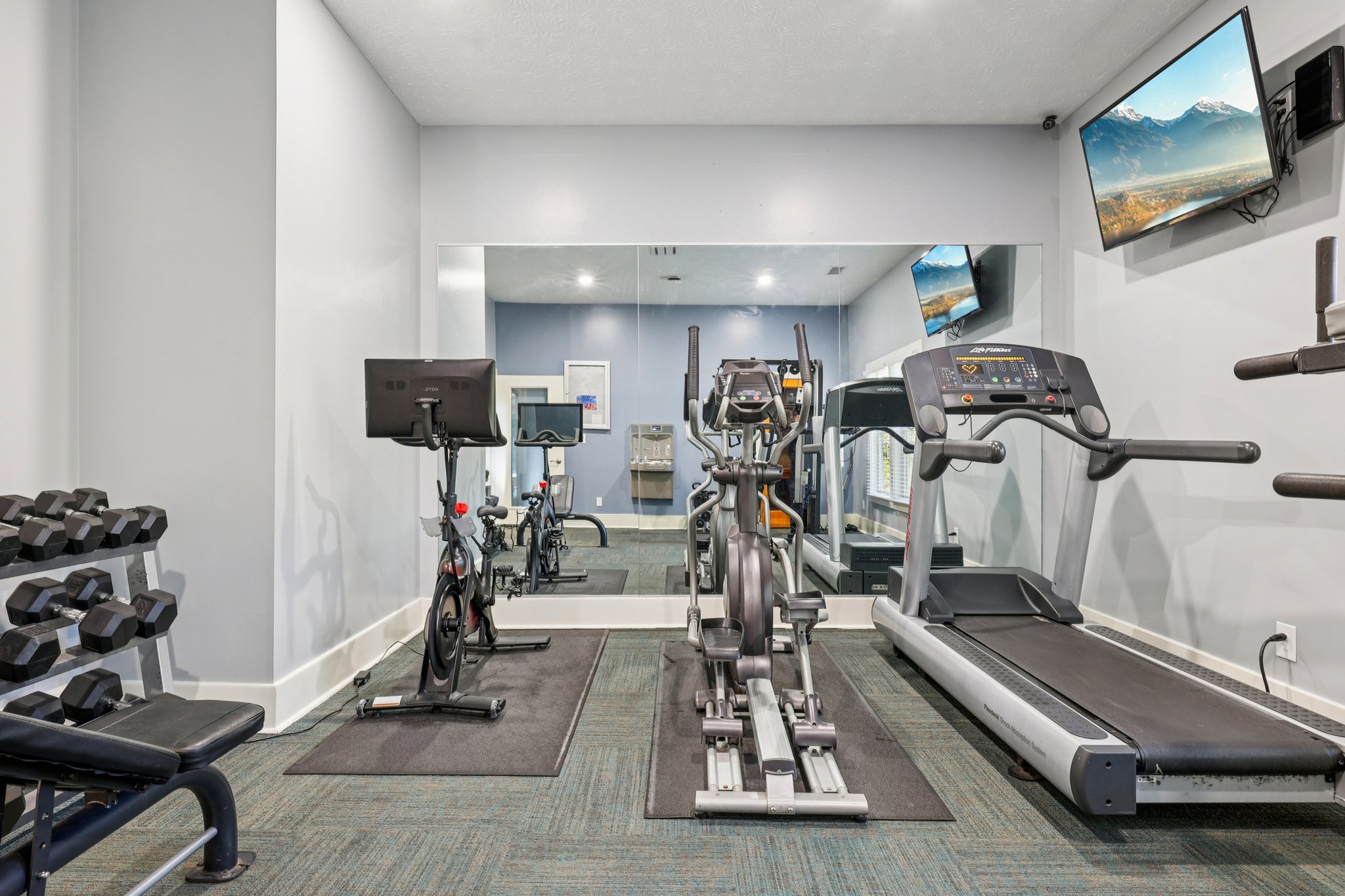 Fully equipped fitness center designed for active living near Cincinnati, Ohio.