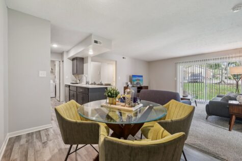 Spacious model apartment showcasing modern design and comfort at Fox Chase South, Southgate, Kentucky.