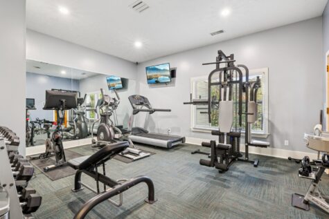 24-hour fitness center with cardio and strength equipment at Fox Chase South in Southgate, KY.